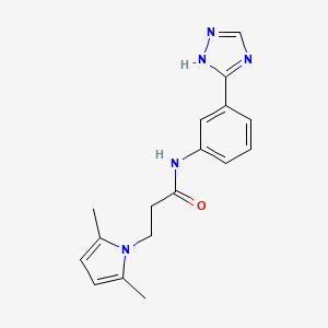 molecular formula C17H19N5O B1187237 3-(2,5-dimethyl-1H-pyrrol-1-yl)-N-[3-(1H-1,2,4-triazol-3-yl)phenyl]propanamide 