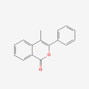 molecular formula C16H12O2 B11872403 1H-2-Benzopyran-1-one, 4-methyl-3-phenyl- CAS No. 550365-37-2