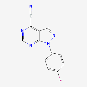 1-(4-Fluorophenyl)-1H-pyrazolo[3,4-d]pyrimidine-4-carbonitrile