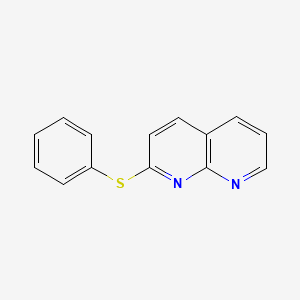 molecular formula C14H10N2S B11872444 2-(Phenylthio)-1,8-naphthyridine CAS No. 87535-59-9