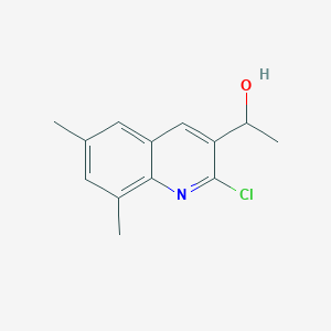 molecular formula C13H14ClNO B11872460 1-(2-Chloro-6,8-dimethylquinolin-3-yl)ethanol 