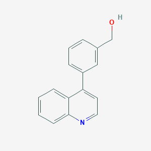 molecular formula C16H13NO B11872496 (3-(Quinolin-4-yl)phenyl)methanol 