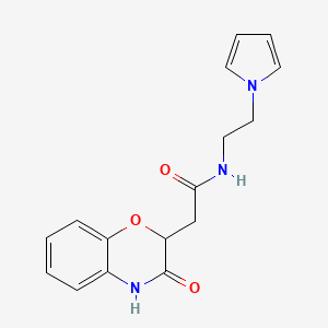 2-(3-oxo-3,4-dihydro-2H-1,4-benzoxazin-2-yl)-N-[2-(1H-pyrrol-1-yl)ethyl]acetamide