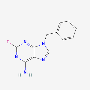 molecular formula C12H10FN5 B11872558 9-Benzyl-2-fluoro-9h-purin-6-amine CAS No. 2357-25-7