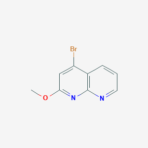 molecular formula C9H7BrN2O B11872575 4-Bromo-2-methoxy-1,8-naphthyridine 