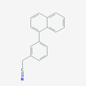 molecular formula C18H13N B11872611 2-(3-(Naphthalen-1-yl)phenyl)acetonitrile 