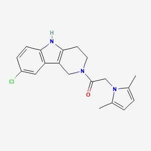 1-(8-chloro-1,3,4,5-tetrahydro-2H-pyrido[4,3-b]indol-2-yl)-2-(2,5-dimethyl-1H-pyrrol-1-yl)ethanone