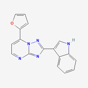 molecular formula C17H11N5O B1187264 7-(furan-2-yl)-2-(1H-indol-3-yl)[1,2,4]triazolo[1,5-a]pyrimidine 