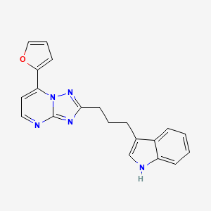 molecular formula C20H17N5O B1187266 7-(furan-2-yl)-2-[3-(1H-indol-3-yl)propyl][1,2,4]triazolo[1,5-a]pyrimidine 
