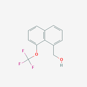 molecular formula C12H9F3O2 B11872661 1-(Trifluoromethoxy)naphthalene-8-methanol 