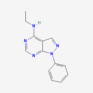 molecular formula C13H13N5 B11872731 n-Ethyl-1-phenyl-1h-pyrazolo[3,4-d]pyrimidin-4-amine CAS No. 5334-51-0