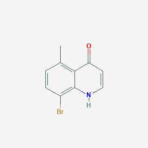 molecular formula C10H8BrNO B11872740 8-Bromo-5-methylquinolin-4-ol 