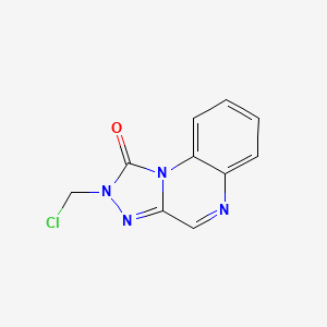 molecular formula C10H7ClN4O B11872760 2-(Chloromethyl)[1,2,4]triazolo[4,3-a]quinoxalin-1(2H)-one CAS No. 61645-28-1