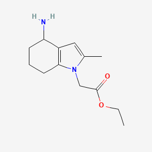 Ethyl 2-(4-amino-2-methyl-4,5,6,7-tetrahydro-1H-indol-1-YL)acetate