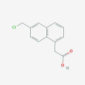 molecular formula C13H11ClO2 B11872806 2-(Chloromethyl)naphthalene-5-acetic acid 