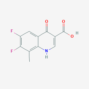 molecular formula C11H7F2NO3 B11872816 6,7-Difluoro-8-methyl-4-oxo-1,4-dihydroquinoline-3-carboxylic acid CAS No. 144298-26-0