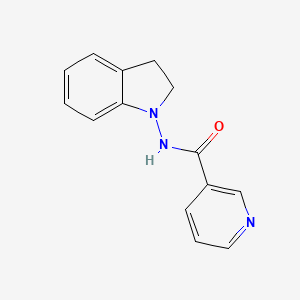 molecular formula C14H13N3O B11872834 N-(2,3-Dihydro-1H-indol-1-yl)pyridine-3-carboxamide CAS No. 919102-17-3