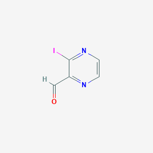 molecular formula C5H3IN2O B11872858 3-Iodopyrazine-2-carbaldehyde 