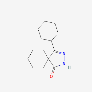 molecular formula C14H22N2O B11872873 4-Cyclohexyl-2,3-diazaspiro(4.5)dec-3-en-1-one CAS No. 93761-90-1