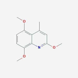 molecular formula C13H15NO3 B11872907 2,5,8-Trimethoxy-4-methylquinoline CAS No. 66570-51-2