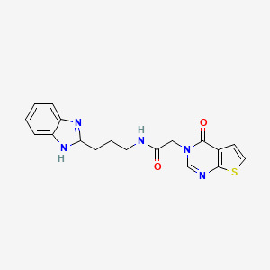 N-[3-(1H-benzimidazol-2-yl)propyl]-2-(4-oxothieno[2,3-d]pyrimidin-3(4H)-yl)acetamide