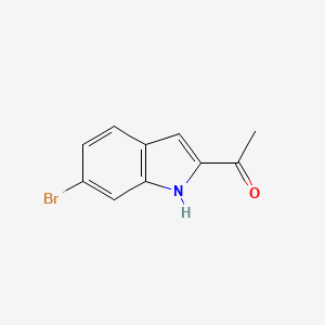 molecular formula C10H8BrNO B11872969 1-(6-bromo-1H-indol-2-yl)ethanone 