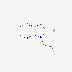 molecular formula C10H10BrNO B11872976 1-(2-Bromoethyl)indolin-2-one 