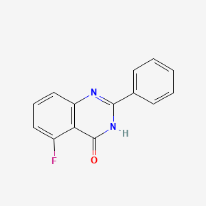 molecular formula C14H9FN2O B11872978 5-Fluoro-2-phenylquinazolin-4(3H)-one 