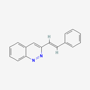 molecular formula C16H12N2 B11872979 (E)-3-Styrylcinnoline 