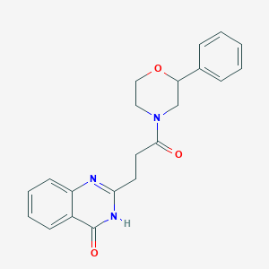 2-[3-oxo-3-(2-phenylmorpholin-4-yl)propyl]quinazolin-4(3H)-one