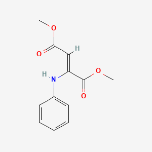 molecular formula C12H13NO4 B11872993 Dimethyl 2-(phenylamino)fumarate 