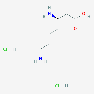 molecular formula C7H18Cl2N2O2 B11873021 (R)-3,7-Diaminoheptanoic acid dihydrochloride 