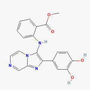 molecular formula C20H16N4O4 B1187305 Methyl 2-{[2-(3,4-dihydroxyphenyl)imidazo[1,2-a]pyrazin-3-yl]amino}benzoate 