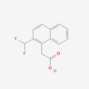 molecular formula C13H10F2O2 B11873080 2-(Difluoromethyl)naphthalene-1-acetic acid 