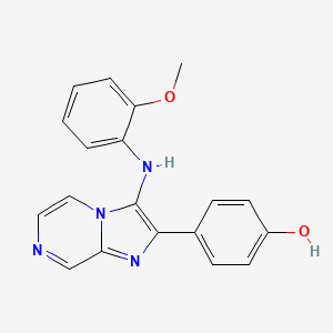 molecular formula C19H16N4O2 B1187312 4-[3-(2-Methoxyanilino)imidazo[1,2-a]pyrazin-2-yl]phenol 