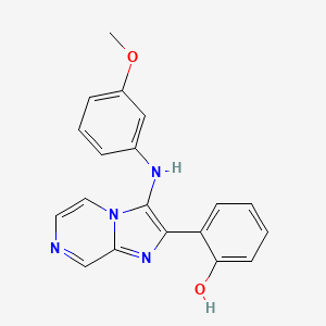 molecular formula C19H16N4O2 B1187316 2-[3-(3-Methoxyanilino)imidazo[1,2-a]pyrazin-2-yl]phenol 