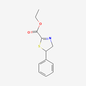 molecular formula C12H13NO2S B11873199 Ethyl 5-phenyl-4,5-dihydrothiazole-2-carboxylate 