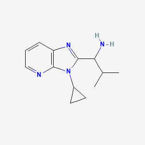 molecular formula C13H18N4 B11873235 1-(3-Cyclopropyl-3H-imidazo[4,5-b]pyridin-2-yl)-2-methylpropan-1-amine 