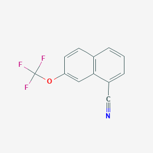 molecular formula C12H6F3NO B11873238 1-Cyano-7-(trifluoromethoxy)naphthalene 