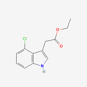 molecular formula C12H12ClNO2 B11873239 Ethyl 2-(4-chloro-1H-indol-3-yl)acetate CAS No. 196881-05-7