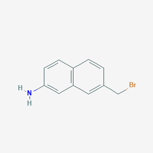 molecular formula C11H10BrN B11873292 7-(Bromomethyl)naphthalen-2-amine 