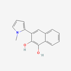 molecular formula C15H13NO2 B11873294 3-(1-Methyl-1H-pyrrol-2-yl)naphthalene-1,2-diol CAS No. 105702-49-6