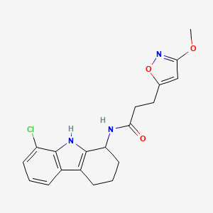 N-(8-chloro-2,3,4,9-tetrahydro-1H-carbazol-1-yl)-3-(3-methoxy-5-isoxazolyl)propanamide