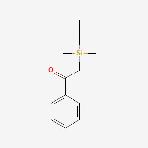 molecular formula C14H22OSi B11873346 2-[tert-Butyl(dimethyl)silyl]-1-phenylethan-1-one CAS No. 109681-49-4