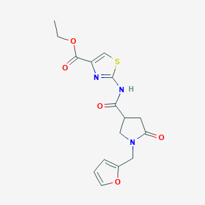 Ethyl 2-({[1-(furan-2-ylmethyl)-5-oxopyrrolidin-3-yl]carbonyl}amino)-1,3-thiazole-4-carboxylate