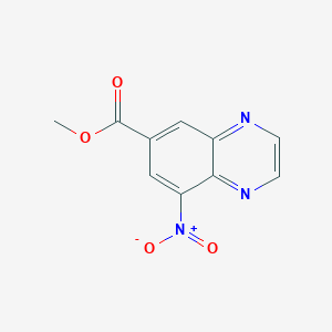 molecular formula C10H7N3O4 B11873406 Methyl 8-nitroquinoxaline-6-carboxylate 