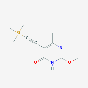 2-Methoxy-6-methyl-5-((trimethylsilyl)ethynyl)pyrimidin-4(1H)-one