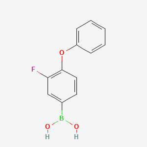 molecular formula C12H10BFO3 B11873451 (3-Fluoro-4-phenoxyphenyl)boronic acid 