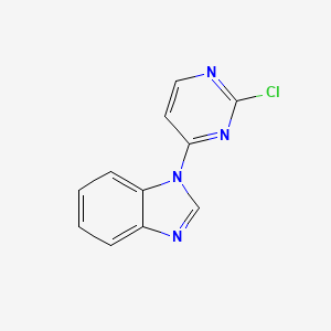 molecular formula C11H7ClN4 B11873454 1-(2-chloropyrimidin-4-yl)-1H-benzo[d]imidazole 