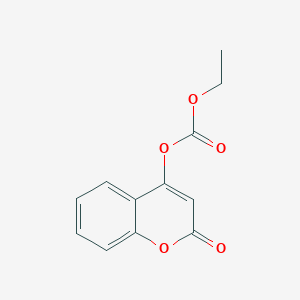 molecular formula C12H10O5 B11873480 Ethyl 2-oxo-2H-1-benzopyran-4-yl carbonate CAS No. 120450-94-4